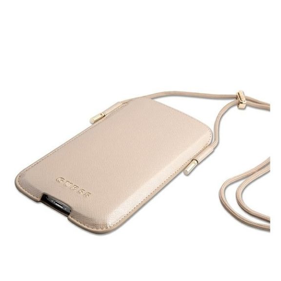 Guess Saffiano GUHCP12MSAPSLG 6,1" telefontartó táska, arany