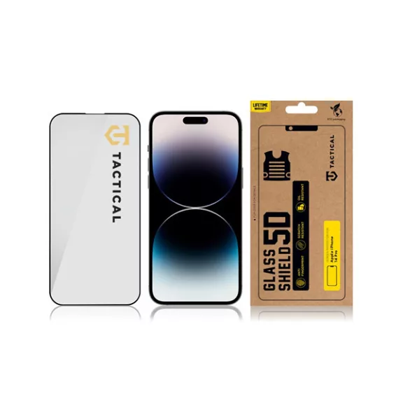 Tactical Glass Shield 5D Apple iPhone 14 Pro kijelzővédő üvegfólia, fekete