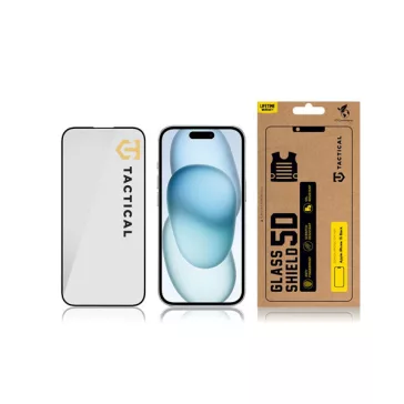   Tactical Glass Shield 5D Apple iPhone 15/ iPhone 16 kijelzővédő üvegfólia, fekete