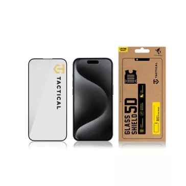   Tactical Glass Shield 5D Apple iPhone 15 Pro kijelzővédő üvegfólia, fekete