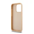 DKNY PU Leather Checkered Pattern and Stripe Apple iPhone 15 Pro tok, rózsaszín