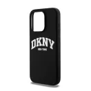 DKNY Liquid Silicone Arch Logo Apple iPhone 15 Pro Magsafe tok, fekete