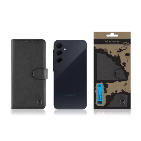 Tactical Field Notes Samsung Galaxy A35 5G flip/oldalra nyíló tok, fekete