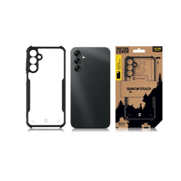 Tactical Quantum Stealth Samsung Galaxy A15 4G/A15 5G hátlap tok, átlátszó/fekete