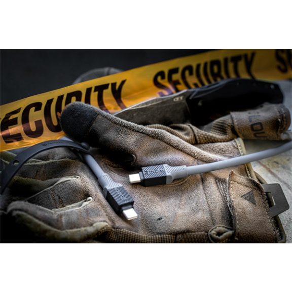 Tactical Fat Man USB-C / Lightning töltő- és adatkábel, 1m, szürke