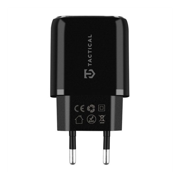 Tactical Base Plug Dual gyorstöltő adapter USB-A+ USB-C, 20W, fekete