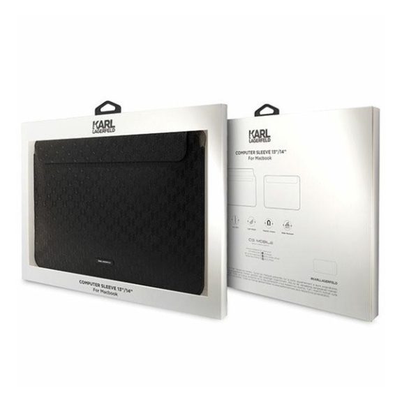 Karl Lagerfeld Sleeve Saffiano Plaque KLCS14SAKLHPK 14" laptop tok, fekete