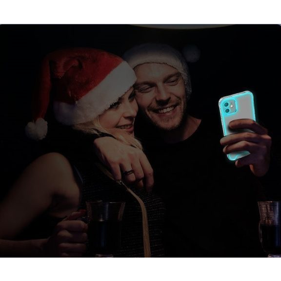 Apple iPhone 13 Pro foszforeszkáló / sötétben világító szilikon tok, rózsaszín