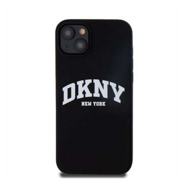   DKNY Liquid Silicone Arch Logo MagSafe iPhone 15 Plus hátlap tok, fekete