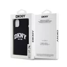 DKNY Liquid Silicone Arch Logo MagSafe iPhone 15 Plus hátlap tok, fekete