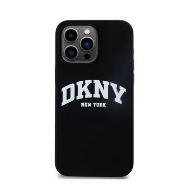   DKNY Liquid Silicone Arch Logo MagSafe iPhone 15 Pro Max hátlap tok, fekete