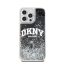 DKNY Liquid Glitter Arch Logo iPhone 13 Pro hátlap tok, fekete