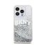 DKNY Liquid Glitter Arch Logo iPhone 14 Pro Max hátlap tok, átlátszó