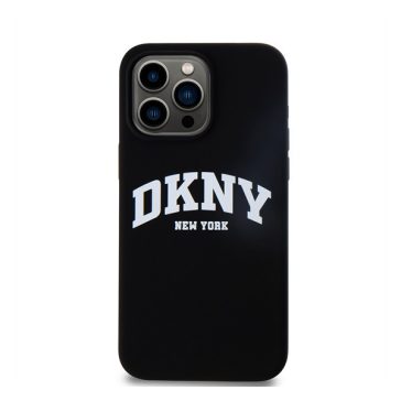   DKNY Liquid Silicone Arch Logo iPhone 12/12 Pro Magsafe hátlap tok, fekete