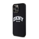 DKNY Liquid Silicone Arch Logo iPhone 14 Pro Max Magsafe hátlap tok, fekete