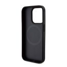 DKNY PU Leather Repeat Pattern Bottom Stripe iPhone 13 Pro hátlap tok, fekete