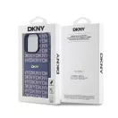 DKNY PU Leather Repeat Pattern Tonal Stripe iPhone 15 Pro Max hátlap tok, kék