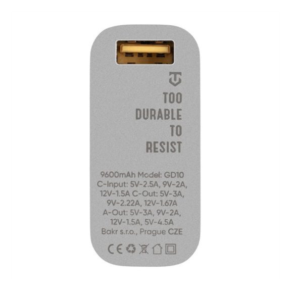 Tactical EDC Brick Power bank / külső akkumulátor / Power bank, 9600mAH, szürke