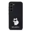 Karl Lagerfeld Choupette Metal Pin Samsung Galaxy A35 hátlap tok, fekete,  KLHCSA35SMHCNPK