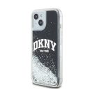 DKNY Liquid Glitter Big Logo Apple iPhone 15 Plus / 14 Plus hátlap tok, fekete, DKHCP15MLBNAEK