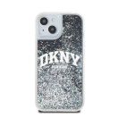 DKNY Liquid Glitter Big Logo Apple iPhone 15 Plus / 14 Plus hátlap tok, fekete, DKHCP15MLBNAEK
