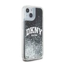 DKNY Liquid Glitter Big Logo Apple iPhone 15 Plus / 14 Plus hátlap tok, fekete, DKHCP15MLBNAEK