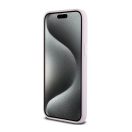 DKNY Liquid Silicone Small Metal Logo iPhone 14 Pro Max Magsafe hátlap tok, rózsaszín, DKHMP14XSMCHLP