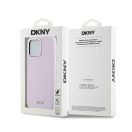 DKNY Liquid Silicone Small Metal Logo iPhone 14 Pro Max Magsafe hátlap tok, rózsaszín, DKHMP14XSMCHLP