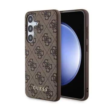   Guess 4G Metal Gold Logo Samsung Galaxy A35 hátlap tok, barna, GUOHCSA35G4GFBR