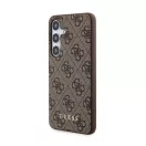 Guess 4G Metal Gold Logo Samsung Galaxy A35 hátlap tok, barna, GUOHCSA35G4GFBR