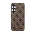 Guess 4G Metal Gold Logo Samsung Galaxy A35 hátlap tok, barna, GUOHCSA35G4GFBR