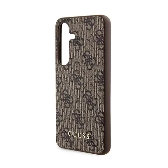 Guess 4G Metal Gold Logo Samsung Galaxy A35 hátlap tok, barna, GUOHCSA35G4GFBR