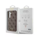 Guess 4G Metal Gold Logo Samsung Galaxy A35 hátlap tok, barna, GUOHCSA35G4GFBR