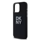 DKNY Liquid Silicone Metal Logo  Apple iPhone 15 Pro hátlap tok, fekete, DKHCP15LSMCBSK