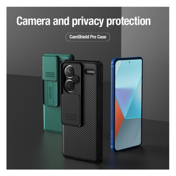 Nillkin CamShield Pro Xiaomi Redmi Note 13 Pro+ 5G hátlap tok, fekete