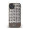DKNY PU Leather Repeat Pattern Bottom Stripe Apple iPhone 13 Magsafe kompatibilis hátlap tok, barna