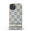 DKNY PU Leather Checkered Pattern and Stripe Apple iPhone 15 hátlap tok, bézs