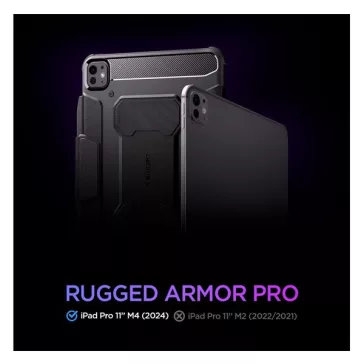   Spigen Rugged Armor Pro iPad Pro 11" (2024 / 2025) tok, fekete