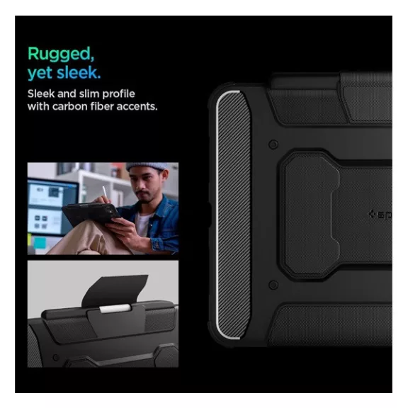Spigen Rugged Armor Pro iPad Pro 11" (2024 / 2025) tok, fekete