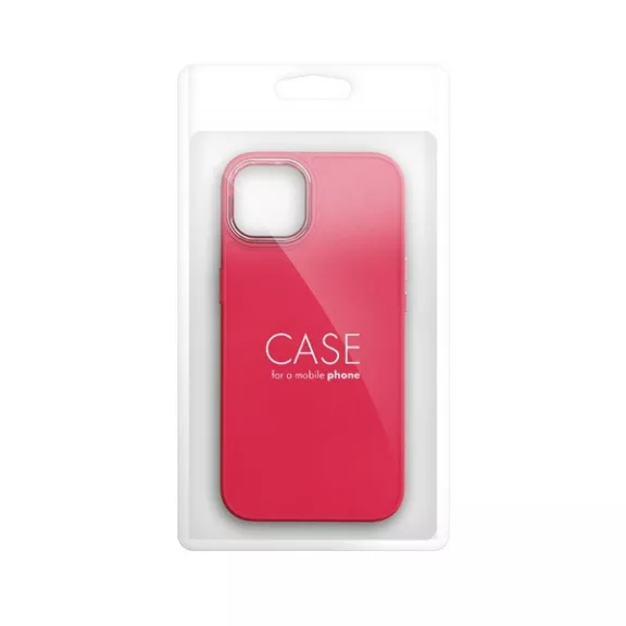 Frame iPhone 15 Plus közepesen ütésálló tok kameravédő kerettel, magenta