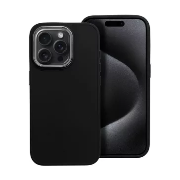   Frame iPhone 15 Pro közepesen ütésálló tok kameravédő kerettel, fekete