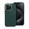 Frame iPhone 15 Pro közepesen ütésálló tok kameravédő kerettel, zöld