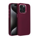 Frame iPhone 15 Pro közepesen ütésálló tok kameravédő kerettel, lila