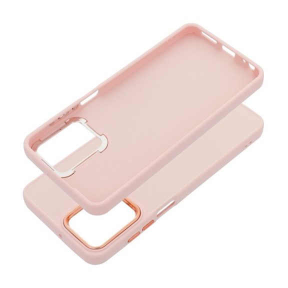 Frame Motorola G73 közepesen ütésálló tok kameravédő kerettel, rózsaszín