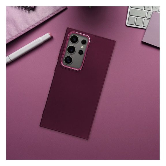 Frame Samsung Galaxy A35 5G közepesen ütésálló tok kameravédő kerettel, lila