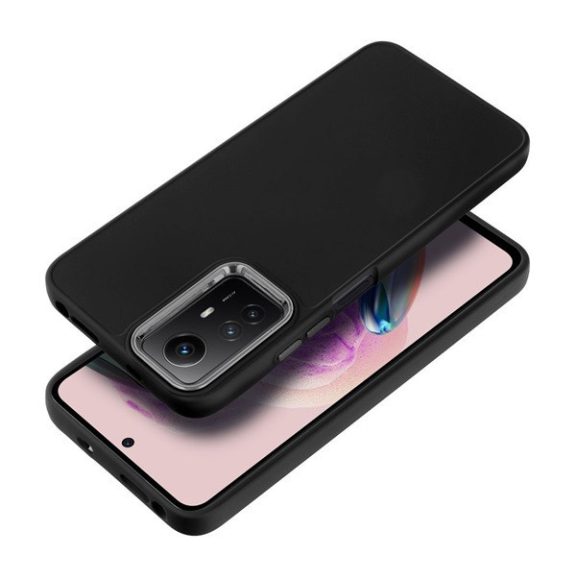 Frame Xiaomi Redmi Note 12S közepesen ütésálló tok kameravédő kerettel, fekete