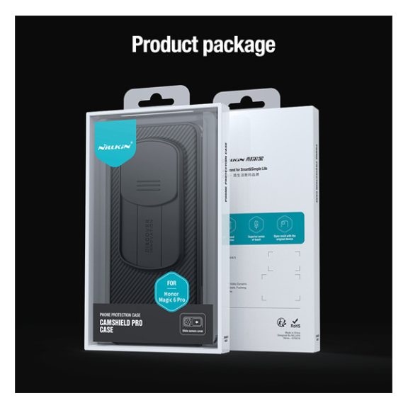 Nillkin CamShield Pro Honor Magic 6 Pro műanyag hátlap tok, fekete