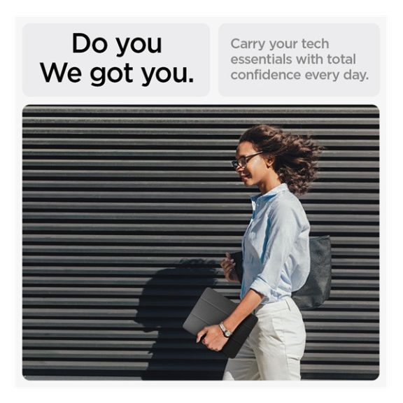 Spigen Urban Fit Apple iPad Air 13" (2024 / 2025) oldalra nyíló tok, fekete