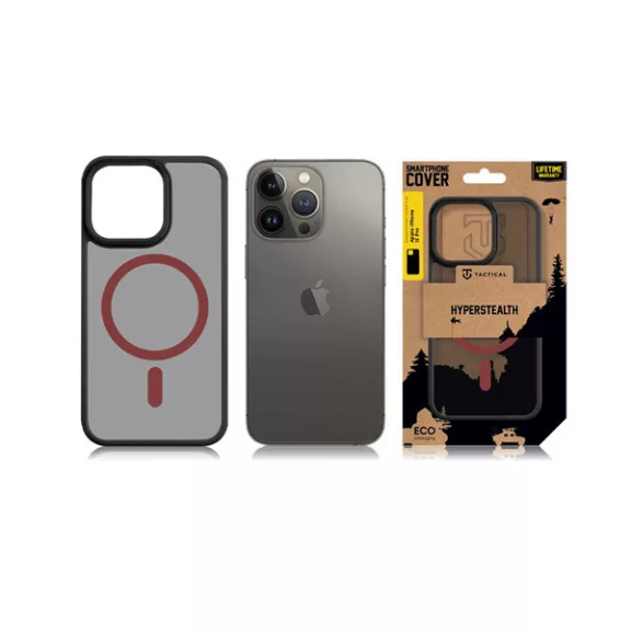 Tactical MagForce Hyperstealth 2.0 Apple iPhone 13 Pro magsafe tok, fekete/piros