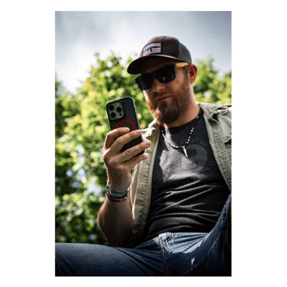 Tactical MagForce Hyperstealth 2.0 Apple iPhone 13 Pro magsafe tok, fekete/piros